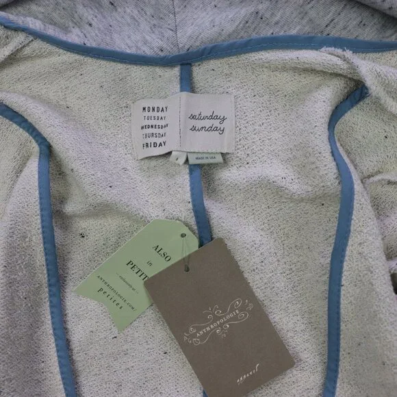 Anthropologie Jacket Womens Small Gray Saturday Sunday Lake Ridge Sweatshirt - Picture 7 of 13